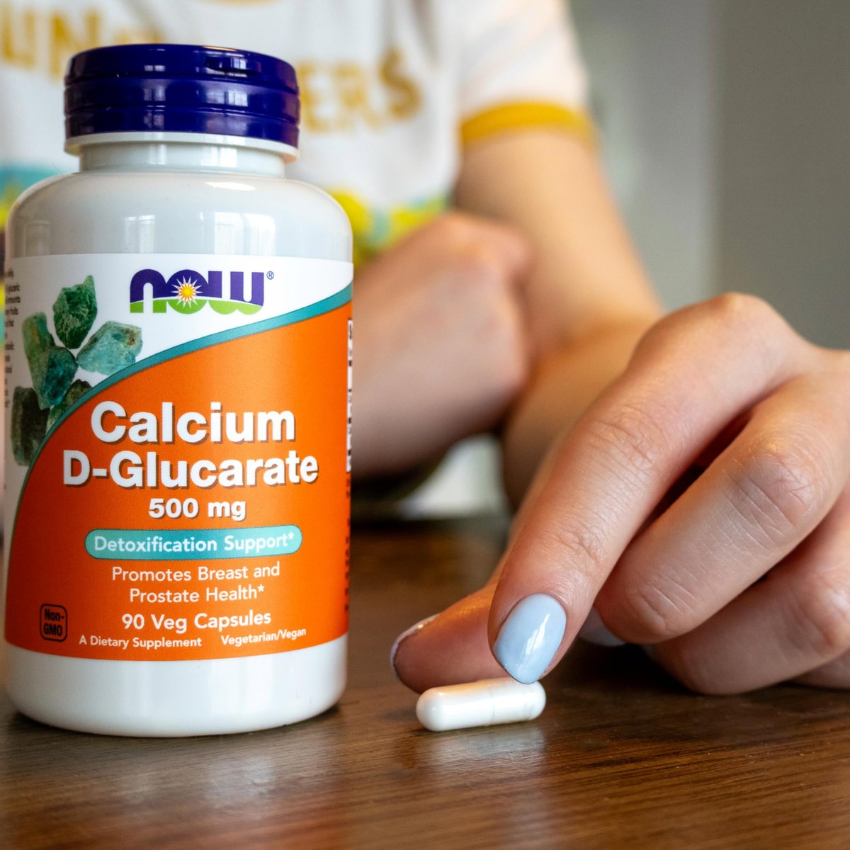 NOW Foods Supplements, Calcium D-Glucarate 500 mg, Detoxification Support*, 90 Veg Capsules - görsel 1