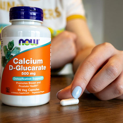 NOW Foods Supplements, Calcium D-Glucarate 500 mg, Detoxification Support*, 90 Veg Capsules