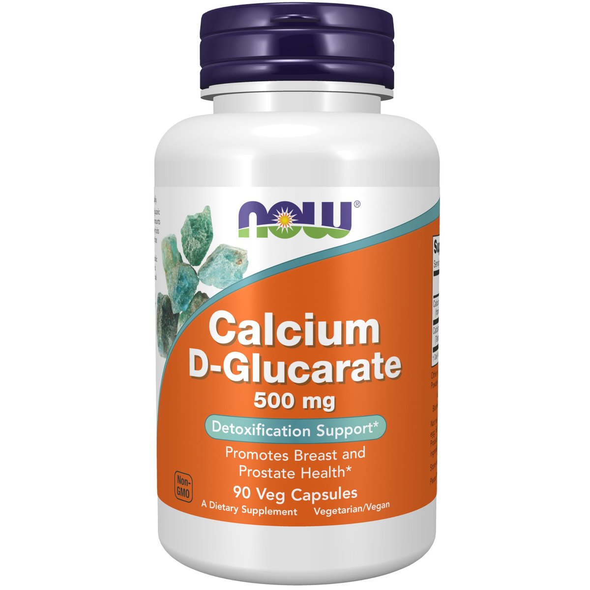 NOW Foods Supplements, Calcium D-Glucarate 500 mg, Detoxification Support*, 90 Veg Capsules - görsel 2