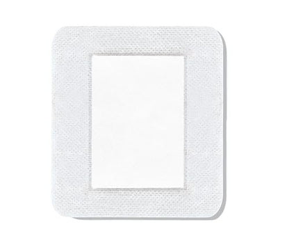 CURAD White Waterproof Adhesive Pads, 4" x 4", Advanced Wound Care, 1 Box, 8 Count