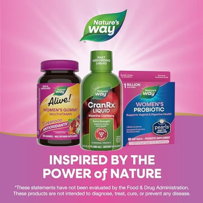 Nature's Way CranRx Extra Strength Liquid - Supports Urinary Tract Health, 1,000 mg Cranberry per 2-Tbsp Serving, D-Mannose, Vitamin C, Hibiscus, Gluten Free, Vegan, 16 Oz