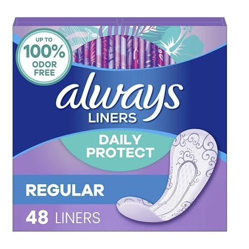 Always Radiant Pantiliners, Regular, Unscented, 48 Liners (Pack of 2) - görsel 1