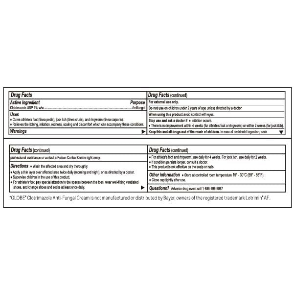 Globe Clotrimazole Antifungal Cream 1% USP, 1 oz (4 Pack) - Anti Fungal Treatment for Athlete's Foot, Jock Itch, Ringworm & More - görsel 3