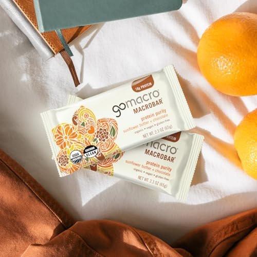 GoMacro MacroBar Organic Vegan Protein Bars – Organic and Plant-Based: Made with certified organic ingredients, – Image 1
