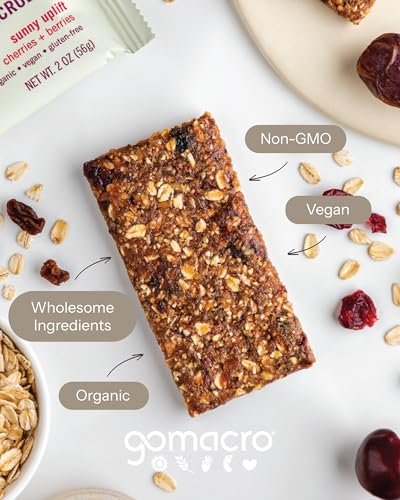 GoMacro MacroBar Organic Vegan Snack Bars - – Organic & Vegan: Made with certified organic ingredients and 100% – Image 11
