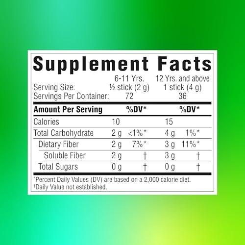 Benefiber On the Go Prebiotic Fiber Supplement Powder for Digestive Health, Daily Fiber, Unflavored - 28 Sticks (3.92 Ounces) - görsel 9
