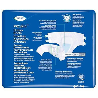 Tena Proskin Incontinence Super Briefs, Adult Diapers, Super Absorbency, Bladder Leaks Control, Extra Large, 12 ct
