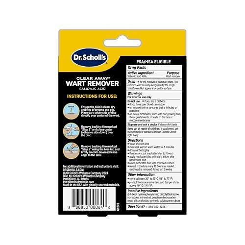 Dr. Scholl’s Clear Away Wart Remover Hydrogel Bandages for Fingers and Toes - Clinically Proven Effective Wart Removal and Cushioning Pain Relief, Comfortable Multi-Day Coverage Patches - görsel 6