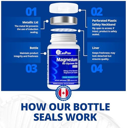 CanPrev Magnesium Bis-Glycinate Gentle – Pure and Simple Formula: Free from common allergens, artificial – Image 10