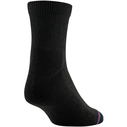 MediPeds Adult Quarter Socks With Non-Binding Top and Cushion, 8-Pairs Black, Shoe Size: Men's 7-12; Women's 10-13