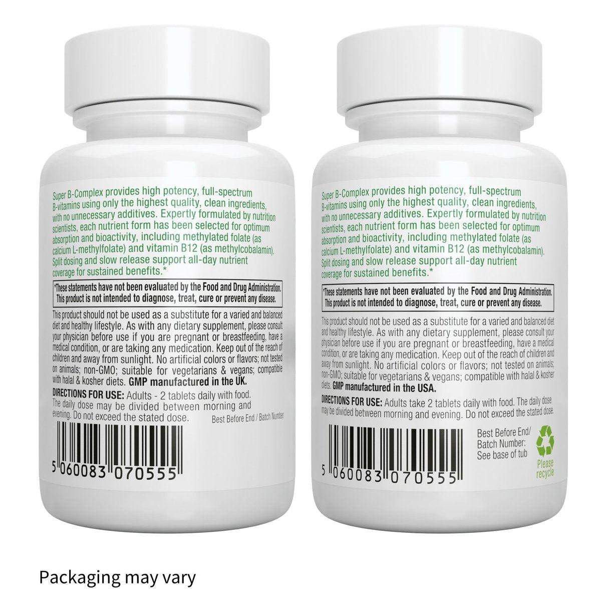Igennus Super B-Complex Methylated B Vitamins - Sustained Release, Clean Label & High Absorption, with 5-MTHF Folate & Methyl B12, Energy, Mood & Cognitive Performance, Lab Verified, 60 Small Tablets - görsel 14