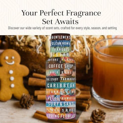 P&J Trading Fragrance Oils for Diffusers for Home Spice Set - Apple Cider, Cinnamon & More - 0.34 Fl Oz (Pack of 6)