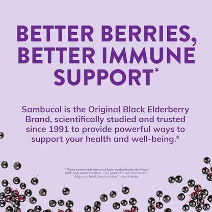 Sambucol Black Elderberry Effervescent Tablets - Elderberry Dissolvable Tablets with Zinc and Vitamin C for Adults, Quick Dissolve, No Artificial Flavors - 15 Count