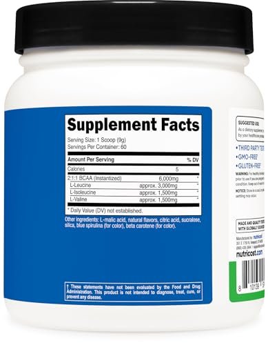 Nutricost BCAA Powder 2:1:1 (Green Apple, 60 – Easy Mixing: The fine powder dissolves quickly in water or your – Image 4