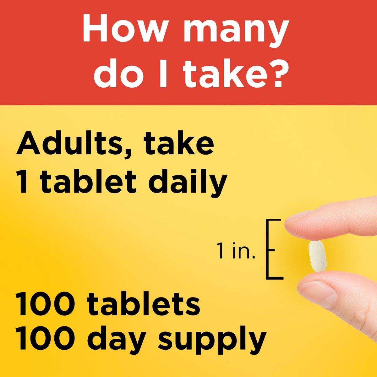 Nature Made Vitamin C 500 mg Tablets, Dietary Supplement for Immune Support, 100 Tablets, 100 Day Supply - görsel 7