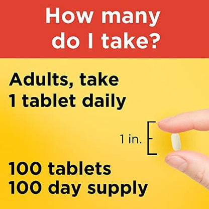 Nature Made Vitamin C 500 mg Tablets, Dietary Supplement for Immune Support, 100 Tablets, 100 Day Supply