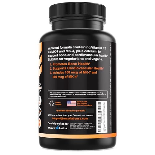 MaxX Labs Vitamin K2 Supplement - Full – Synergistic with Vitamin D3: Works together with Vitamin D3 to support – Image 13
