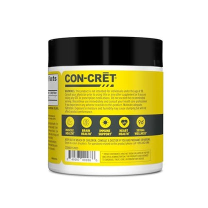 CON-CRET Creatine HCl Powder | Muscle, Cognitive, Cellular Energy Support | No Bloating or Cramps | USA Made & NSF Certified | Unflavored (64 Serving)