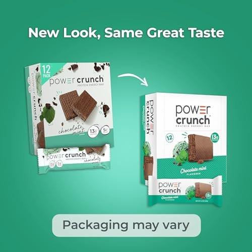 Power Crunch Protein Energy Wafer Bars, Chocolate Mint, 1.4 Ounce (12 Count) - görsel 5