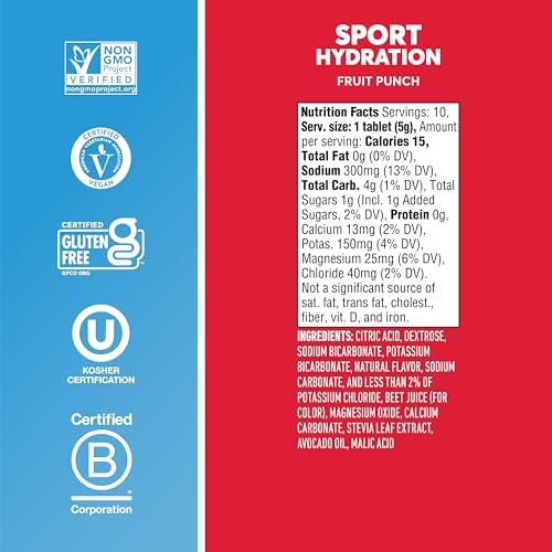 Nuun Sport Electrolyte Tablets with – Complete Electrolyte Blend: Contains magnesium, calcium, potassium, – Image 1