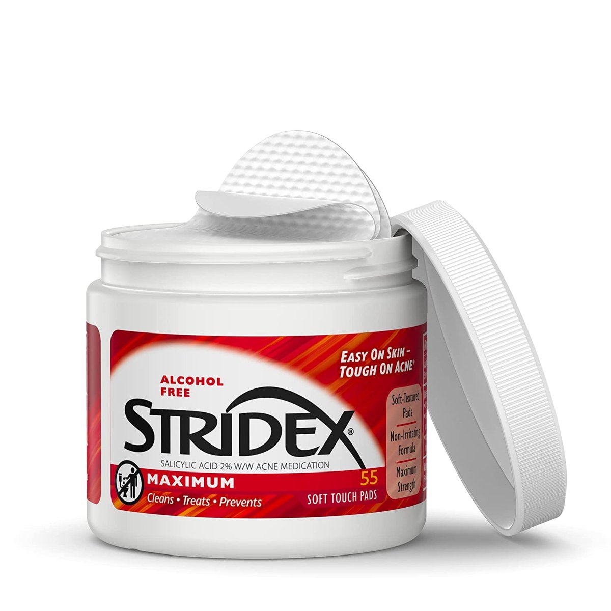 Stridex Maximum Strength Medicated Pads - 55 Count (Pack of 2) for Acne Treatment & Prevention - görsel 8