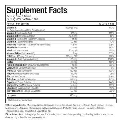 Bronsen ONE Daily Mens 50+ Complete Multivitamin Multimineral, 180 Tablets