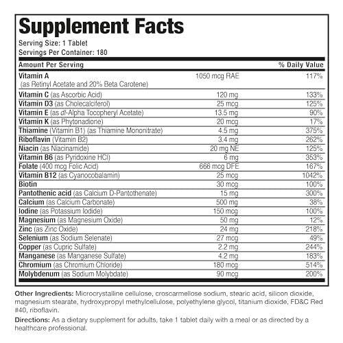 Bronson ONE Daily Women’s 50+ Complete Multivitamin Multimineral, 180 Tablets - görsel 1