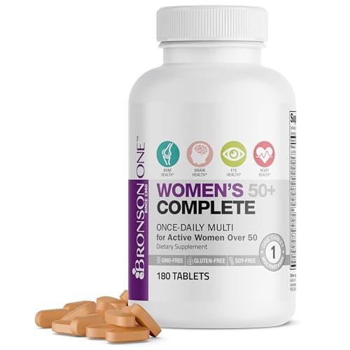 Bronson ONE Daily Women’s 50+ Complete Multivitamin Multimineral, 180 Tablets - görsel 7