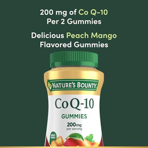 Nature's Bounty CoQ10 Gummies, Supports Heart Health, CoQ10 200mg, Peach Mango Flavor, 60 Count - görsel 5
