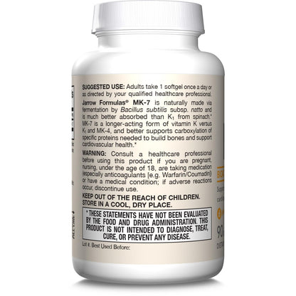 Jarrow Formulas MK-7 90 mcg - Bioactive Form – Bone Health Support: Vitamin K2 activates osteocalcin, a protein – Image 2