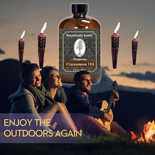 Premium Cinnamon Oil 4 Fl Oz with Huge Dropper and Sprayer - 100% Pure, Natural & Therapeutic - Cleaning, DIY Soap, Diffuser, Aromatherapy, Garden and Kitchen - Indoor and Outdoor - görsel 1