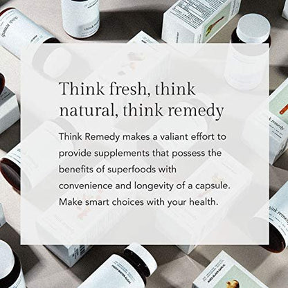 Think Remedy Aged Black Garlic Capsules - Garlic Pills - Less Odor - 60 Capsules - Allium Sativum Supplement - More Effective Than Allicin