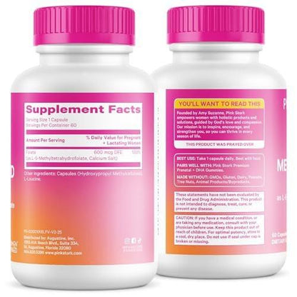 Pink Stork Folate: Methyl Folate - MTHFR – Pure and Simple: Free from unnecessary additives, gluten, and dairy. – Image 4