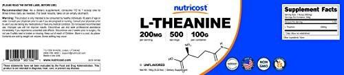 Nutricost L-Theanine Powder 100 Grams - Gluten Free & Non-GMO - görsel 7