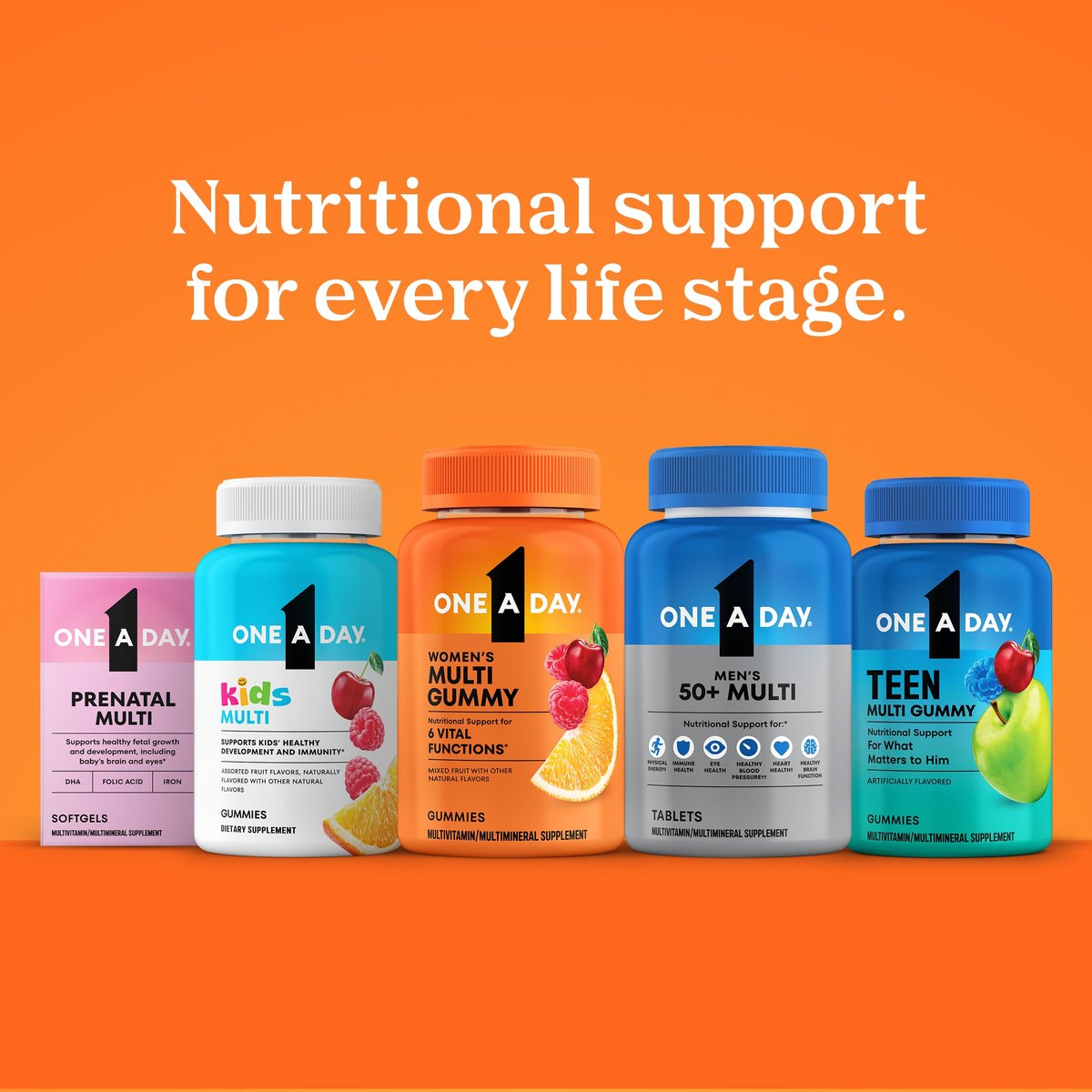 One A Day Multivitamin for Women 50 and Over Tablets, Womens Multivitamin 50 plus with Vitamins D, C, E, Zinc & Biotin, Daily Vitamins for Woman 50+, 100 Ct (Packaging May Vary) - görsel 12
