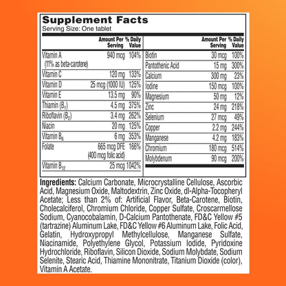 One A Day Multivitamin for Women 50 and Over Tablets, Womens Multivitamin 50 plus with Vitamins D, C, E, Zinc & Biotin, Daily Vitamins for Woman 50+, 100 Ct (Packaging May Vary)