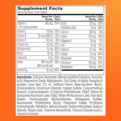 One A Day Multivitamin for Women 50 and Over Tablets, Womens Multivitamin 50 plus with Vitamins D, C, E, Zinc & Biotin, Daily Vitamins for Woman 50+, 100 Ct (Packaging May Vary)