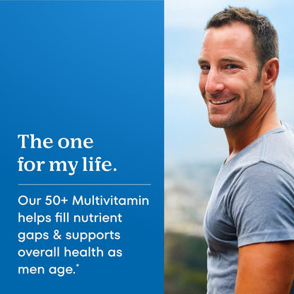 One A Day Men’s 50+ Multivitamins, Supplement with A, C, D, E and Zinc for Immune Health*, Calcium & More, 100 Tablets