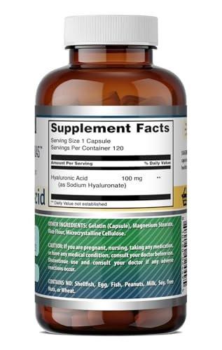 Amazing Formulas Hyaluronic Acid 100 mg Supplement – 120 Capsules, Non-GMO, Gluten-Free, Made in USA - görsel 3