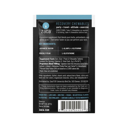 Zaca Recovery Chewable Supplement | Hydrate – Sugar Free & Gluten Free: Suitable for those watching their sugar – Image 2