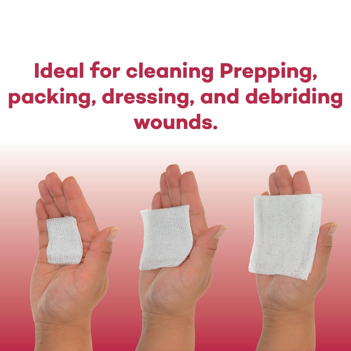 Dealmed 3’’ x 3’’ Sterile Gauze Pads (100 Count) Disposable and Individually Wrapped Medical Gauze Pads, Wound Care Product for First Aid Kit and Medical Facilities (Pack of 1) - görsel 2