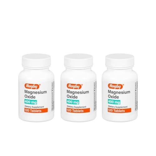 Rugby Magnesium Oxide 400 mg Tablets - Dietary Supplement - Gluten-Free - 120 Count (3 Pack) - görsel 2