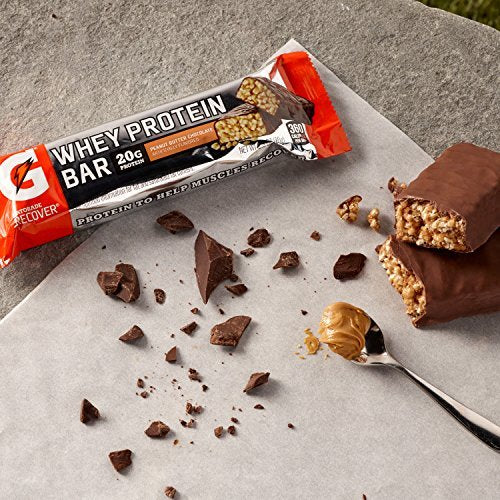 Gatorade Whey Protein Recover Bars, Peanut Butter Chocolate, 2.8 ounce bars (Pack of 12) - görsel 4
