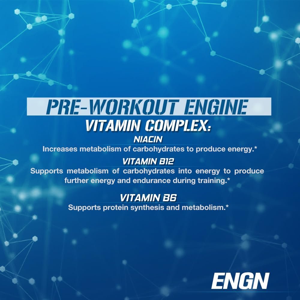 EVL Intense Pre Workout with Creatine - ENGN – Enhanced Focus: The combination of caffeine and L-theanine promotes – Image 2