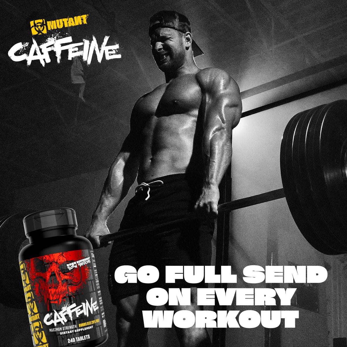 Mutant Caffeine Pills – Pharmaceutical-Grade Pure Caffeine Supplement for Boosting Energy, Focus, Mental Alertness, Performance, & Endurance – Reduces Fatigue & Restores Wakefulness – 240 Tablets - görsel 3