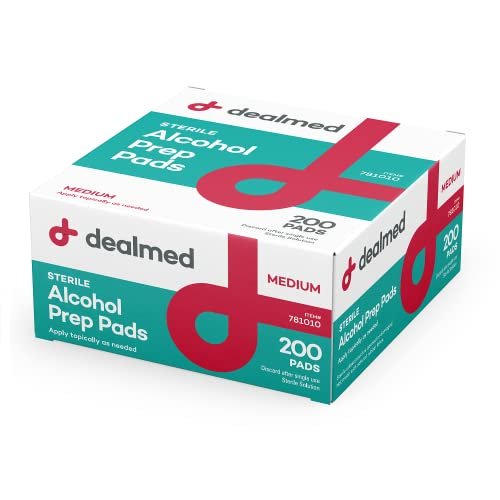 Dealmed Alcohol Prep Pads – 100 Count Large Latex-Free Gamma Sterilized Antiseptic Wipes, Wound Care Products for First Aid Kits, Home, and Medical Facilities - görsel 9