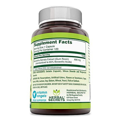 Herbal Secrets Boswellia Serrata Extract – Serving Size: 2 capsules – Image 6