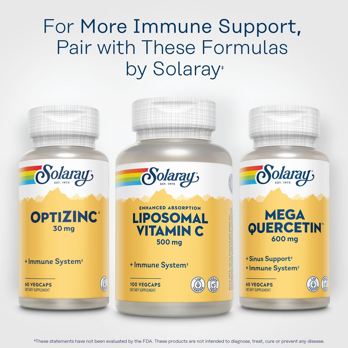SOLARAY Liposomal Vitamin C 500mg - Enhanced Absorption Vitamin C Liposomal Blend with Fatty Acids - Antioxidant and Immune Support Supplement - Vegan, 60-Day Guarantee, 100 Servings, 100 VegCaps - görsel 6
