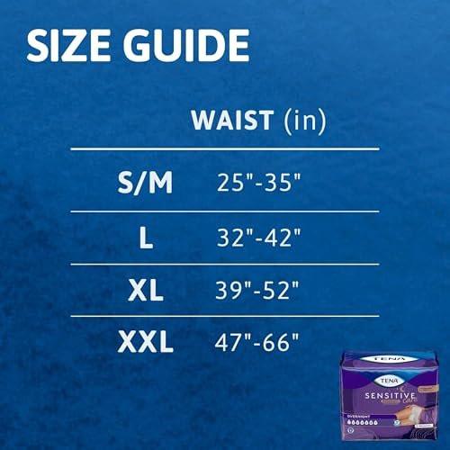 TENA Sensitive Care Overnight Incontinence Underwear for Women, Adult Diapers, XX-Large (Waist Sizes 47in–66in), Better Fit, 12 Count - görsel 8