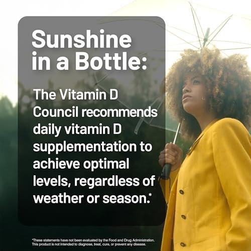 NatureWise Vegan Vitamin D3 5000iu (125 mcg) D3 from Lichen - Supports Immune, Muscle, Bone Health - High Absorption with Organic Cold-Pressed Olive Oil - Non-GMO - 60 Softgels [2-Month Supply] - görsel 4